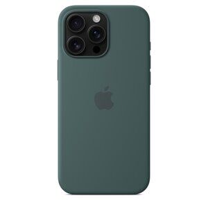 iPhone 16 Pro Max Silicone Case with MagSafe – Lake Green